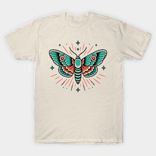 Simple Moth Traditional Tattoo T-Shirt